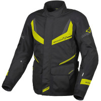 Macna Rancher Textile Jacket - Black / Fluo Yellow